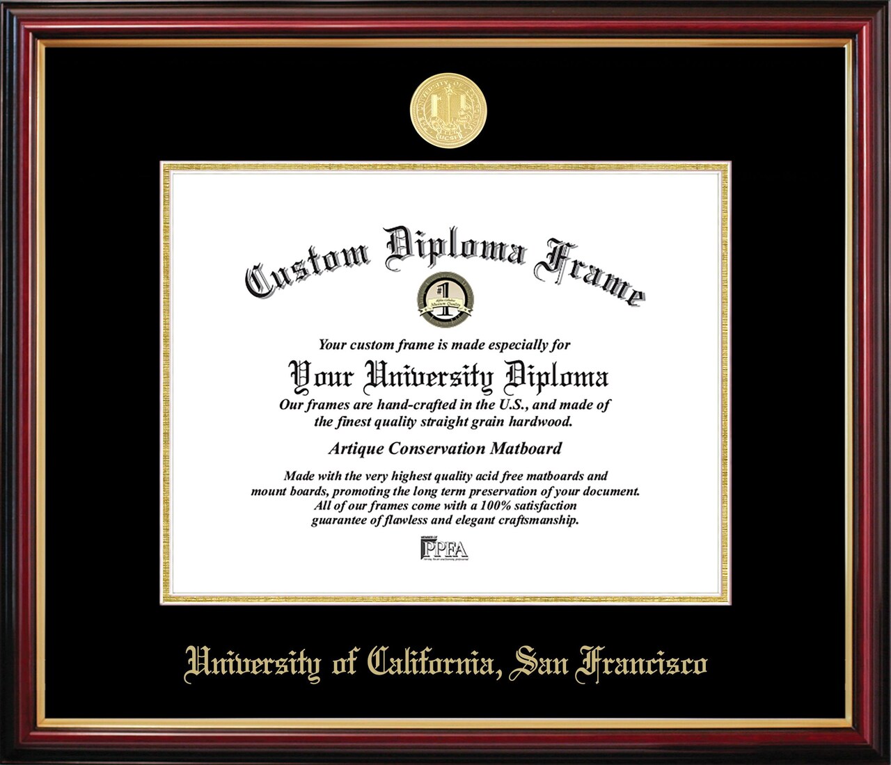 University of California,San Francisco Petite Diploma Frame
